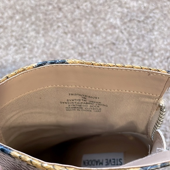 Steve Madden Trista Multicolor Snakeskin Heeled Boots - Picture 5 of 5